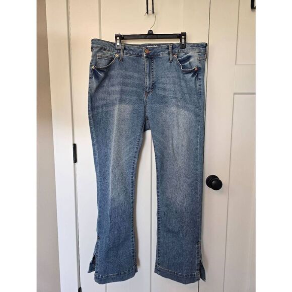 Terra & Sky Jeans Sz 16W with slit - Picture 1 of 8